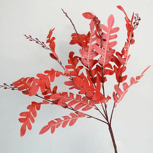 110cm Usine En Gros Petites Fleurs Artificielles Rouges Plantes D'automne Branches De Design Intérieur Décoratif - Product Image 3