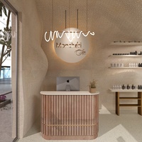 Design d'intérieur personnalisé pour salon de manucure, mobilier moderne pour salon de manucure, tables, présentoirs et bancs de travail
