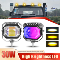 Projecteur LED de voiture 3 pouces Mini LED Motorcycle Driving Light White Yellow Spotlight pour Truck ATV 4X4 4WD Off Road Work Light