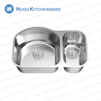 304 acier inoxydable Double bol dessiné évier ferme légumes lavage évier 800x525 X228mm pour cuisine