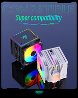 SNOWMAN 280W TDP 8 caloducs refroidisseur d'air CPU refroidisseurs CPU uniques avec radiateur de ventilateurs de refroidissement PC pour des opérations CPU lisses