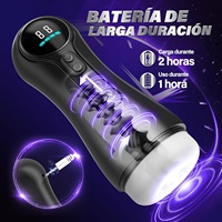 Masturbador Masculino Automático con 9 Modos de Vibración y Succión, Bomba para Pene, Juguetes para Adultos con Pantalla LED, Manos Libres con Textura 3D