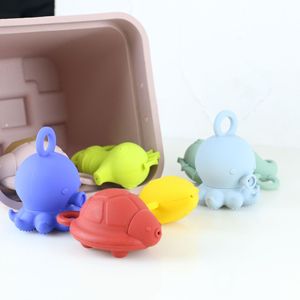 Jouets de bébé en silicone souple sans BPA de 6 à <span class=keywords><strong>12</strong></span> <span class=keywords><strong>mois</strong></span> Ensembles de jouets sensoriels <span class=keywords><strong>pour</strong></span> <span class=keywords><strong>le</strong></span> <span class=keywords><strong>bain</strong></span> des animaux de dentition Jouets promotionnels - Product Image 1