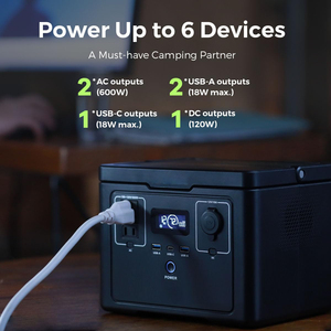 แบตเตอรี่ Lifepo4 ขายส่ง เครื่องสำรองไฟแบบพกพา ชาร์จเร็ว 500w สถานีไฟฟ้าพกพา 600w เครื่องกำเนิดไฟฟ้าพลังงานแสงอาทิตย์สำหรับตั้งแคมป์ - Product Image 3