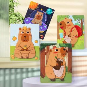 Baby Perfect Christmas <b>Gift</b> Natural Wood Toddler Ages 1 2 3 Capybara Wooden Puzzles - Product Image 6