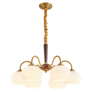 Lámpara de Techo Estilo Vintage Francés, Múltiples Cabezales, Luz LED E27, Diseño Redondo para el Hogar - Product Image 1