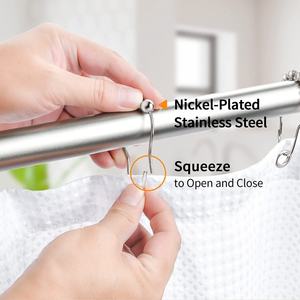 Stainless Steel <b>Shower</b> Curtain Hook 12pcs Curtain Hooks Metal <b>Shower</b> Curtain Splash Clip - Product Image 3