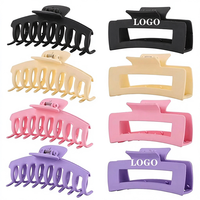 Pinces à cheveux multifonctionnelles personnalisées avec logo, grandes pinces à cheveux à maintien fort, antidérapantes, type banane, pour femmes, cheveux fins, épais ou bouclés, pour le coiffage
