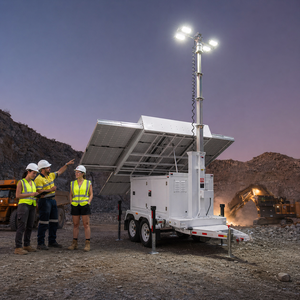 Torre de Iluminación Móvil Solar Híbrida TPE-2400LH de 204000 Lúmenes, Torre de Iluminación LED de 9 m con Remolque y Batería para Minería y Construcción TPE- - Product Image 5