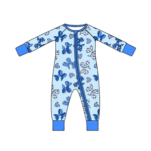 Précommande : Pyjamas imprimés nœuds de dessins animés pour tout-petits, combinaisons de nuit zippées pour tout-petits, tenues assorties pour sœurs, nouveaux designs de vêtements - Product Image 5