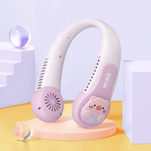 Portable Kids <b>Neck</b> <b>Fan</b>, <b>Neck</b> <b>Fan</b> for Kids Rechargeable, <b>Bladeless</b> Cooling Children <b>Fan</b>,3 Speeds Mute <b>Fan</b> Adjustable Operated Pre - Product Image 5