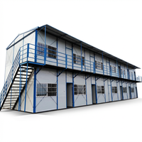 Casa Prefabricada de 2 Pisos Tipo K WELLCAMP, Panel Sándwich de Acero Ligero, Contenedor Portátil, Dormitorio, Casa de Lujo, Villa