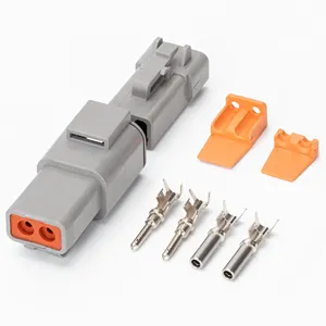 Deutsch Dtp Connector Kit DTP04-2P 2 Pinnen Connector Met Maat 12 Gestempelde Vaste Contacten 14-12awg Voor Vrachtwagenlandbouw Marine