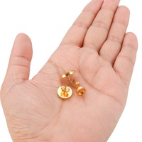Base de boucles d'oreilles plates plaquées or 18 carats de 6 mm, 8 mm, 10 mm, 12 mm, support vierge pour cabochon, fabrication de bijoux DIY, vente en gros