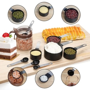 Ensemble de 8 tasses et cuillères à mesurer en plastique écologique, très vendu, pour la pâtisserie, le <span class=keywords><strong>café</strong></span>, le thé et les accessoires de cuisine - Product Image 4
