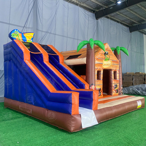 Thương mại người lớn trẻ em cướp biển Inflatable Jumper <span class=keywords><strong>bouncy</strong></span> lâu đài với lớn trượt giá rẻ Inflatable trượt trả lại nhà Combo cho thuê - Product Image 4