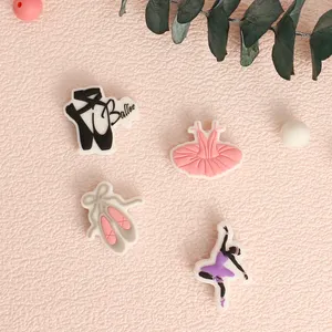 NEW arrival PAISEN manufacturer custom ballet dancing accessory silicon bead shoes skirts character focal silicone beads