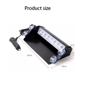 Nueva Luz de Frecuencia de Carretera con 8 LED Intermitentes Rojos y Azules para Automóviles, Accesorio de Montaje con Ventosa para Engranaje Delantero LED - Product Image 2