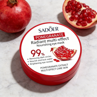 Masque pour les yeux illuminateur à la grenade, anti-rides, nourrissant, ingrédients naturels pour tous les types de peau - Qualité professionnelle supérieure