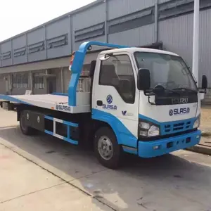 Isu 5 टन फ्लैटबेड टइंग ट्रक चीन में बने 4x2 हाइड्रोलिक इसुजु टो ट्रक