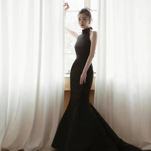 NNR vestido de noche Halter <span class=keywords><strong>2023</strong></span> nuevos <span class=keywords><strong>vestidos</strong></span> de novia sin mangas elegantes <span class=keywords><strong>vestidos</strong></span> de fiesta de invitados de boda Vestido Halter - Product Image 3