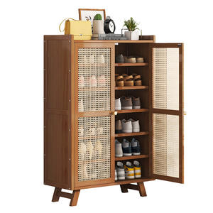 Armario para zapatos con puerta de cristal, estante de almacenamiento a prueba de polvo para entrada, uso doméstico, organizador de zapatos multifuncional para adultos y personas mayores - Product Image 5