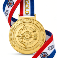 Servicio OEM ODM, Muestra Rápida, Medalla de Tiro con Arco de Aleación de Zinc Chapada en Oro, con Grabado 3D y Acabado Arenado, para Campeones de Eventos Deportivos