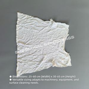 reclaimed Cutting Tshirt Rags Cotton <b>Wiping</b> Rags Print White <b>Industrial</b> Cleaning Workshop Rags Cleaning Cloth - Product Image 3