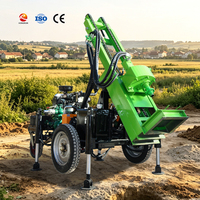 Plateforme de forage de puits d'eau multi-usages sur roues, entièrement hydraulique, facilement déplaçable pour l'eau potable rurale et l'irrigation agricole