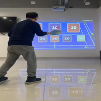 Mur de projection interactif de réalité virtuelle pour l'entraînement sportif numérique en salle : tennis, football, soccer, sports de compétition