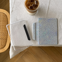 Casing Glitter Heksagonal Kustom untuk Kindle Paperwhite, Penutup Kain Kanvas Berkilau Warna-warni, Logo Personalisasi OEM Grosir