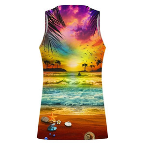 Camiseta sin Mangas para Hombre, Diseño Único, Tejida, 100% Algodón, Transpirable, Ecológica, de Secado Rápido, Cuello en V, Holgada, Cómoda, Color Sólido - Product Image 2