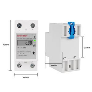 Nuevo componente electrónico Consumo <span class=keywords><strong>el</strong></span>éctrico digital KWh Carril Din Medidor inteligente Medidor de potencia WiFi Watt Interruptor remoto Control <span class=keywords><strong>Monit</strong></span> - Product Image 6