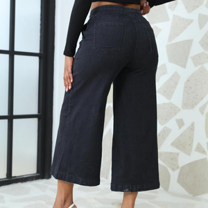 Pantalones Anchos con Cordón Elástico a la Moda para Mujer - Product Image 4