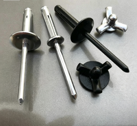 Rivets Tri-Grip 5/32 3/16 pour Kayak, Canoë, Bateau – Rivets à Encliquetage Longs en Aluminium à Grande Tête à Volants – Rivets à Encliquetage Tri-Fold