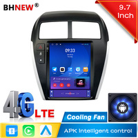 Autoradio Android pour Mitsubishi ASX 2010-2014, écran vertical 9,7 pouces, double DIN, FM/AM, Mirror Links, ventilateur de refroidissement