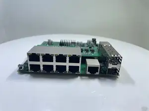 Операционная система OpenWrt layer 2, 8 портов, 1000 Мбит/с, 48 В, 802.3af/at, 2 гигабитных порта, SFP Ethernet PoE коммутатор, печатная плата для видеонаблюдения