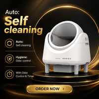 OEM ODM IRYDOOZE Bac à litière intelligent avec système de positionnement automatique, contrôle en mode automatique, circulation d'ions à haute énergie, contrôle des odeurs, nettoyage facile