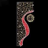 Luces LED 2D para Exteriores, Motivos Navideños y Festivos, Decoración de Calle de PVC para Navidad, Halloween, Acción de Gracias, con Clasificación IP65