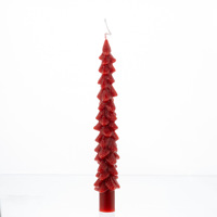 Weihnachtsbaum-förmige Paraffin-Wachskerzen, handgefertigt, lang, für Weihnachtsfeiern, Feiertagsversammlungen, Heimdekoration, stimmungsvoll