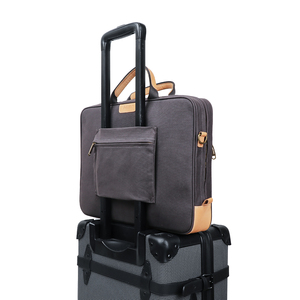 Maletín de Negocios de Lona Encerada para Hombre, Color <span class=keywords><strong>Gris</strong></span> Vintage, para Portátil de 15 Pulgadas, Bolsa de Mensajero de Gran Capacidad, Diseño Vintage - Product Image 6