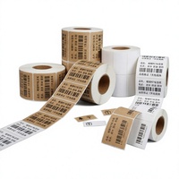 Étiquettes autocollantes personnalisées en PET argenté, imperméables, adhésives, pour emballage, code-barres, cadeau