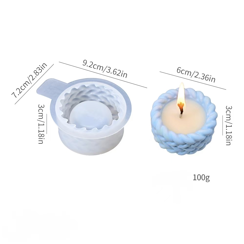 9.2*7.2*3cm/100g/White Round Twist Cup Shape