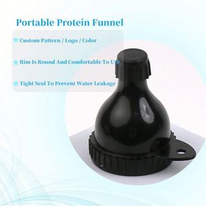 Customized Logo Sports Water <b>Bottle</b> Funnel Supplement Container Portable <b>Protein</b> Powder Funnel Keychain BPA Free - Product Image 4