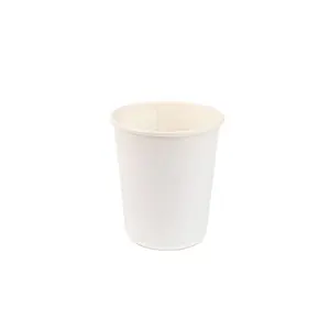 8oz sem logotipo impressão copo de papel branco para bebidas quentes copo de café descartável para jantar quente