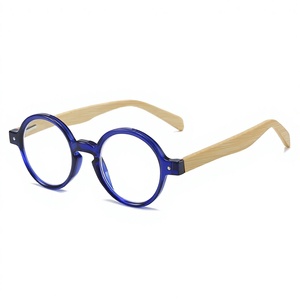 <span class=keywords><strong>Occhiali</strong></span> da Lettura Rotondi Retrò Piccoli Uomo Donna, Montatura Vintage con Aste in Bambù, <span class=keywords><strong>Occhiali</strong></span> Presbiopici con Cerniera a Molla, Montatura Ottica All'ingrosso - Product Image 4