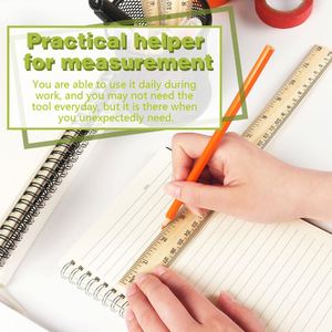 Promoción: Juego de Reglas Rectas de Madera de 12 Pulgadas (30 cm) para Estudiantes y Uso en Oficina, para la Escuela - Product Image 3