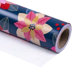 Custom Eco-Friendly Recyclable Floral <b>Pattern</b> Gift Packaging <b>Paper</b> Roll Double-Sided Art Waterproof 100GSM Digital Printing - Product Image 1