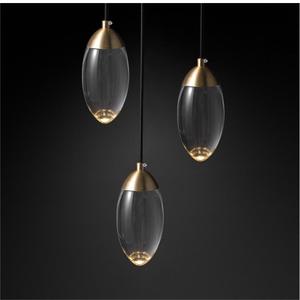 โคมไฟเพดานทรงลูกแก้วคริสตัลสไตล์โมเดิร์นมินิมอล ดีไซน์นอร์ดิก ทำจากทองแดงแท้ สำหรับห้องนอน ข้างเตียง บาร์ ใช้ไฟ AC ผลิตที่จงซาน - Product Image 4