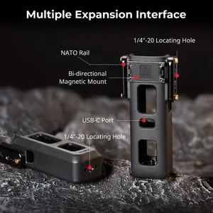 Pour DJI Osmo Pocket 4P 4 3 <span class=keywords><strong>SmallRig</strong></span> 6006 <span class=keywords><strong>Cage</strong></span> étendue avec rails NATO, filetages 1/4 "-20, cadre d'extension magnétique bidirectionnel - Product Image 4